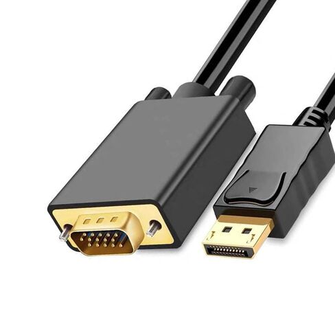 DisplayPort to VGA Adapter Cable, Stable, Efficient Transfer for Monitor Projector, 1.8m DP to VGA Cable for Home Office Use in Kuwait