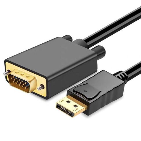 DisplayPort to VGA Adapter Cable, Stable, Efficient Transfer for Monitor Projector, 1.8m DP to VGA Cable for Home Office Use in Kuwait