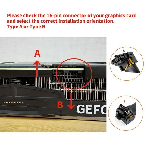 16Pin GPU Cable to 3X 8 Pin Pcie Extension - 18AWG PCIE 5.0 12VHPWR 600W 90 Degree Right Angle 16 Pin 12+4Pin Supply Adapter for RTX 4090 4080 3090TI 4070Ti Graphics Card (Type B) in Kuwait