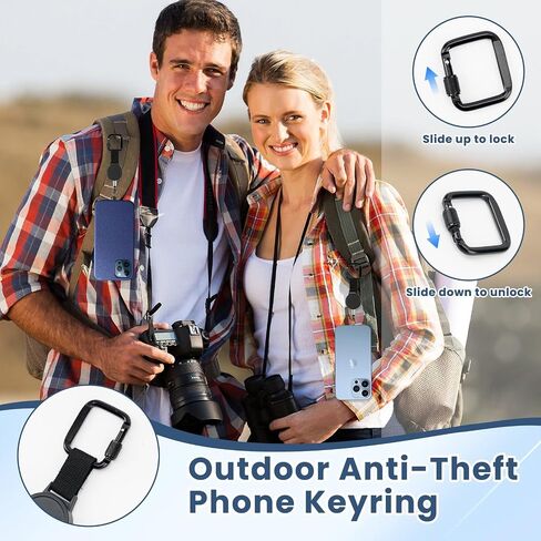 Anti theft Phone Tether, Retractable Phone Lanyard with Locking Carabiner in Saudi Arabia