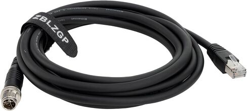 M12 8 Pin X-Code Male to RJ45 Cat7e Ethernet Shielded Cable for Cognex Industrial Camera（Straight X-Code,Black,3M in Saudi Arabia