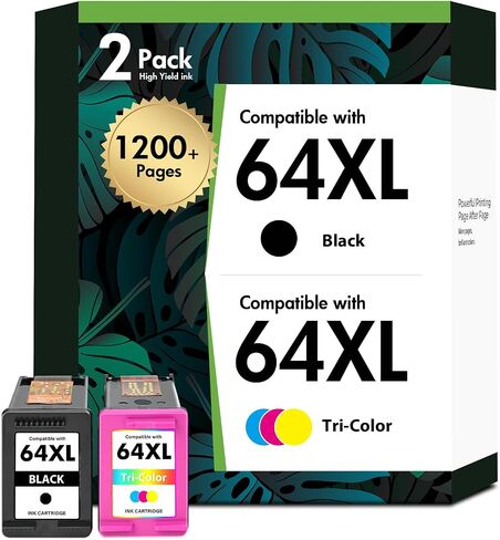 64XL 64 7855 7900e Black and Color Ink Cartridge Combo Pack for HP Printer in Saudi Arabia