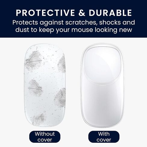 kwmobile Bluetooth Mouse Cover for Apple Magic Mouse Case - TPU Clear PC Mouse Cover - Full Functionality - Shock Protection - Transparent in Kuwait