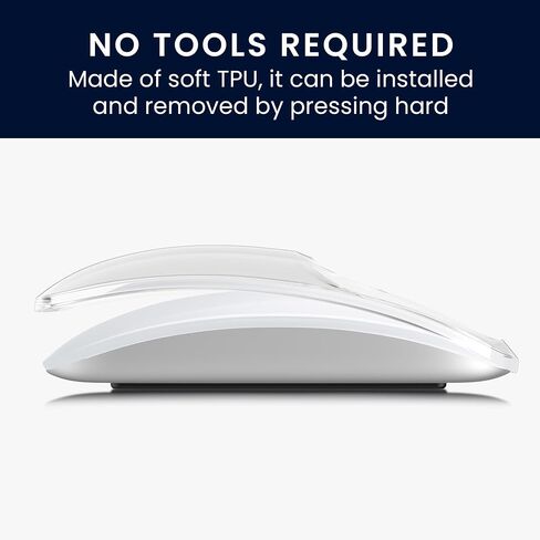 kwmobile Bluetooth Mouse Cover for Apple Magic Mouse Case - TPU Clear PC Mouse Cover - Full Functionality - Shock Protection - Transparent in Kuwait