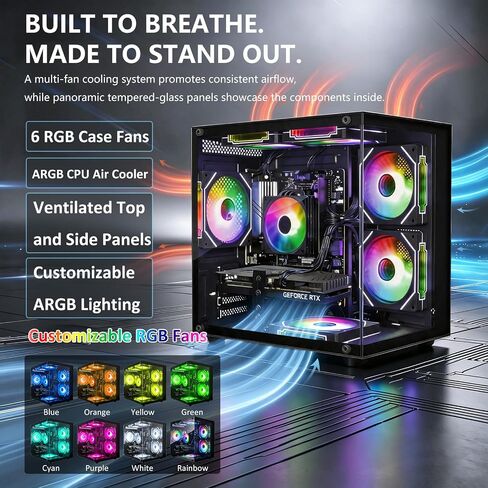 Gaming PC, RTX 3060 Ti 8GB, AMD Ryzen 7 5700X, 16GB DDR4, 512GB SSD in Kuwait