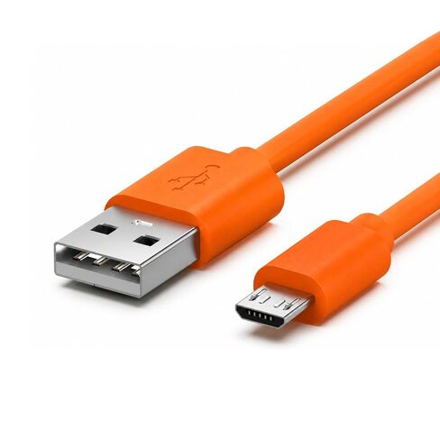 Micro USB Charger Cable Compatible with Ring Video Doorbell 2/3/3 Plus/4, Video Doorbell Released in 2020, Doorbell Pro/Plus, Camera Battery, USB A to Micro Charging Cord, 3.3ft Orange in Kuwait