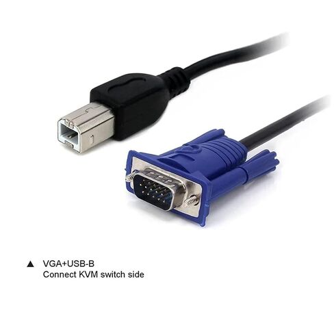 4.6 Feet 1.5M USB KVM 15 Pin Switch VGA Cable for USB 2.0 Type A to B 4Pin PC Computer Printer Monitor Adapter Converter in Kuwait