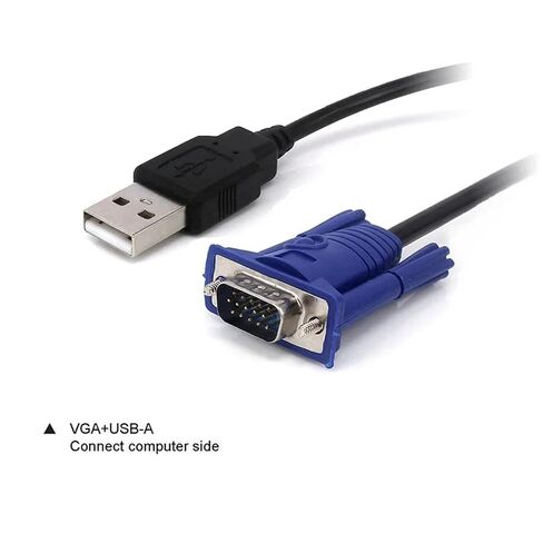 4.6 Feet 1.5M USB KVM 15 Pin Switch VGA Cable for USB 2.0 Type A to B 4Pin PC Computer Printer Monitor Adapter Converter in Kuwait