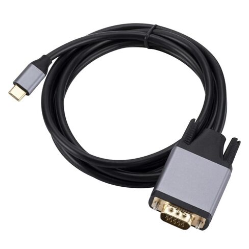USB C to VGA Cable High Definition Type C to VGA Converter Cord Extend Mirror Display Monitors Screen No Driver Needed in Kuwait