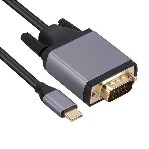 USB C to VGA Cable High Definition Type C to VGA Converter Cord Extend Mirror Display Monitors Screen No Driver Needed in Kuwait