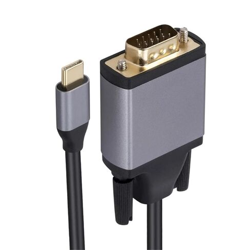 USB C to VGA Cable High Definition Type C to VGA Converter Cord Extend Mirror Display Monitors Screen No Driver Needed in Kuwait