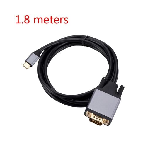 USB C to VGA Cable High Definition Type C to VGA Converter Cord Extend Mirror Display Monitors Screen No Driver Needed in Kuwait