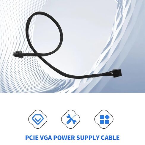 8 PIN to 8 Pin (6+2) PCIE VGA Supply Cable Flex for 650 750 850 1000 1600 2000 G2 G3 P2 T2 GS in Kuwait
