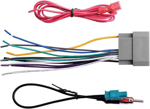 Car Radio Wiring Harness Kit, Copper Core Stereo Wiring Harness with Adapter, Car Audio DVD Navigation Conversion Modification Cable, Compatible with Dodge, Chrysler, Ram (Multicolored) in Kuwait