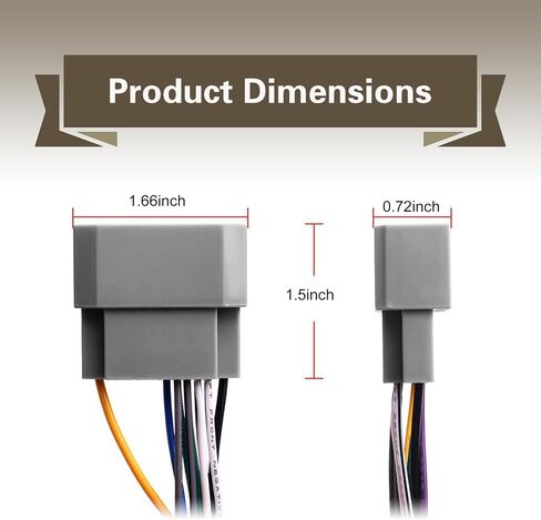 Car Radio Wiring Harness Kit, Copper Core Stereo Wiring Harness with Adapter, Car Audio DVD Navigation Conversion Modification Cable, Compatible with Dodge, Chrysler, Ram (Multicolored) in Kuwait