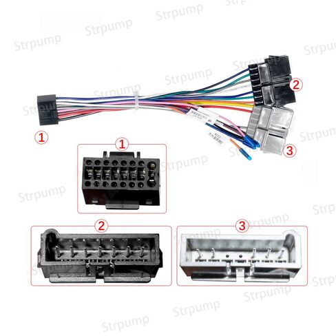 16pins Car Radio Stereo Power Harness Cable Wire Compatible for Jeep Cherokee 1997-2001, 1999 Chrysler 300m 1999-2001, Dodge Neon 1995-2001 in Kuwait