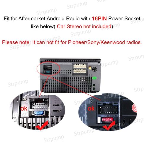 16pins Car Radio Stereo Power Harness Cable Wire Compatible for Jeep Cherokee 1997-2001, 1999 Chrysler 300m 1999-2001, Dodge Neon 1995-2001 in Kuwait