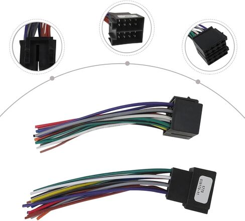 16 Pin Radio Wiring Harness Adapter Male & Female for 2006-2018 Peterbilt 579/567/386/379 in Saudi Arabia