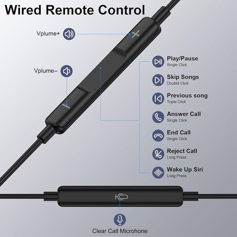 Wired Headphones for iPhone Earbuds with Lightning Connector Wired Earphone in Kuwait