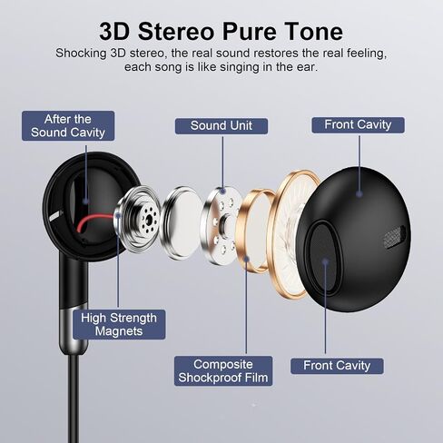 Wired Headphones for iPhone Earbuds with Lightning Connector Wired Earphone in Kuwait