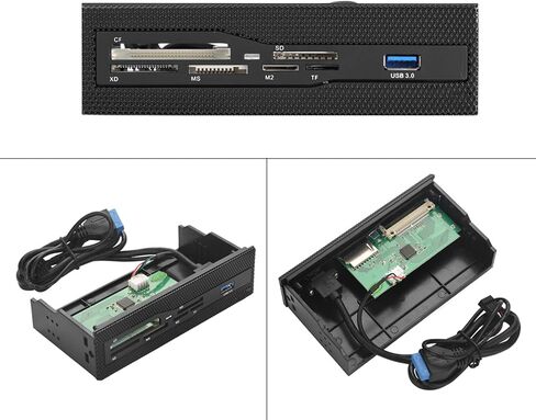 5.25 Internal Card Reader with USB 3.0 Front Panel, Supports M2, MS, XD, CF, TF, Dashboard for PC in Saudi Arabia