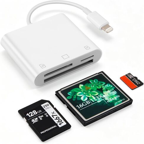3-in-1 Lightning to CF/SD/Micro SD Card Reader for iPhone iPad in Kuwait