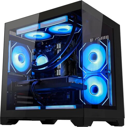 Gaming Desktop PC- AMD Ryzen 5 9600X 6-Core 3.9GHz- AMD RX 9060XT 16GB- 32GB DDR5 RAM- 1TB PCIe SSD- WiFi & BT- PSU 650W- 240mm Liquid Cooler & ARGB Fans with Software- Windows 11- Black in Saudi Arabia