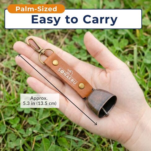 PYKES PEAK Bear Bell for Hiking - Bear Bells with Silencer Pouch for Hikers, Dogs & Camping | Rust-Resistant Carabiner Clip | Loud Deterrent Noise Maker, Pack of 2 in Kuwait