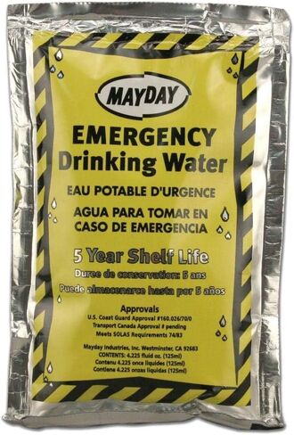 Mayday Emergency Water Pounches Case of 100. Emergency Preparedness, Survival and Backpacking in Saudi Arabia