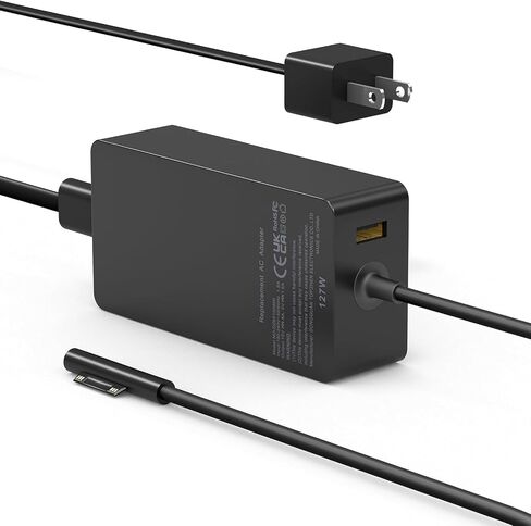 YURCIPWE Surface Pro Charger 65W, Surface Laptop Charger Compatible with Microsoft Surface Pro 11/10/9/8/7+/7/6/5/4/X, Surface Laptop 7/6/5/4, Surface Book 3/2, Surface Go 3/2/1 with 8.8ft Power Cord in Saudi Arabia