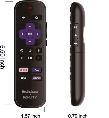 OEM Replacement Remote Control Compatible with Westinghouse HD Smart Roku TV with Wi-Fi Connectivity and Mobile App, Flat Screen TV Compatible with Apple Home Kit, Alexa and Google Assistant in Kuwait