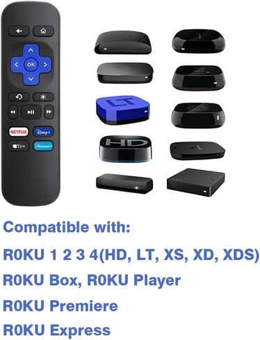 Universal Remote Control Replacement for Roku Box, Express, Premiere, Player, for R0KU 1/2/3/4 (NOT for RokuTV and RokuStick) in Kuwait