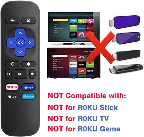 Universal Remote Control Replacement for Roku Box, Express, Premiere, Player, for R0KU 1/2/3/4 (NOT for RokuTV and RokuStick) in Kuwait