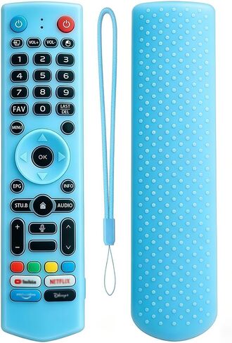 Silicone Remote Case for VSeeBox V3 Pro/V5 Pro/V3 Plus, Glow in Dark Blue in Kuwait