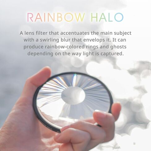 Kenko Prism Effect Filter Rainbow Halo φ82mm, Spiral-Like Bokeh Effect, and Light Ring Effect, a Soft case Included, Made of Glass, 738214 in Kuwait