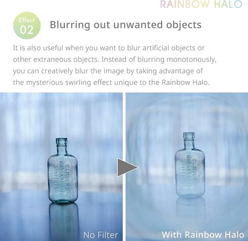 Kenko Prism Effect Filter Rainbow Halo φ82mm, Spiral-Like Bokeh Effect, and Light Ring Effect, a Soft case Included, Made of Glass, 738214 in Kuwait
