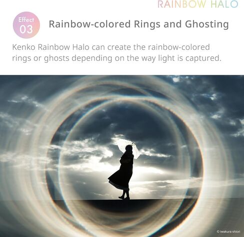 Kenko Prism Effect Filter Rainbow Halo φ82mm, Spiral-Like Bokeh Effect, and Light Ring Effect, a Soft case Included, Made of Glass, 738214 in Kuwait