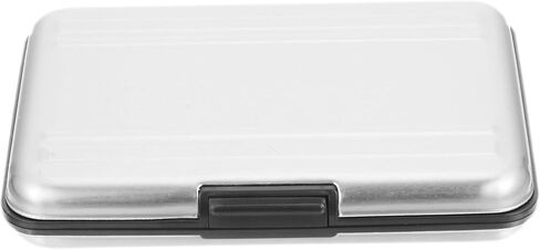 BESTYASH Memory Card Storage Box Organizer with 8 Slots for Micro and Standard Cards Silver Gray Compact Case Holder for Digital Camera Accessories in Kuwait