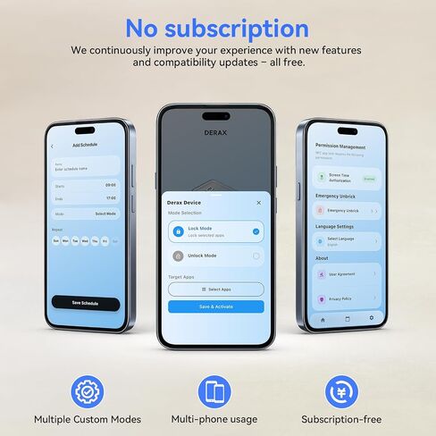 DERAX Phone Access Blocker – Subscription-Free, Portable Phone Lock for Reducing Screen Time, Boosting Productivity & Breaking Phone Addiction – Fits Any Bag or Pocket in Saudi Arabia