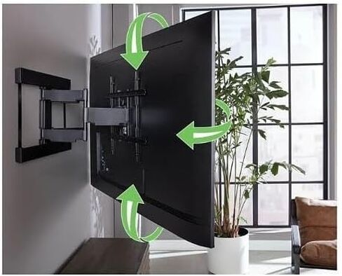 VLFS820-B2 40"-90" Display Super Slim Full-Motion Bracket, Black in Saudi Arabia
