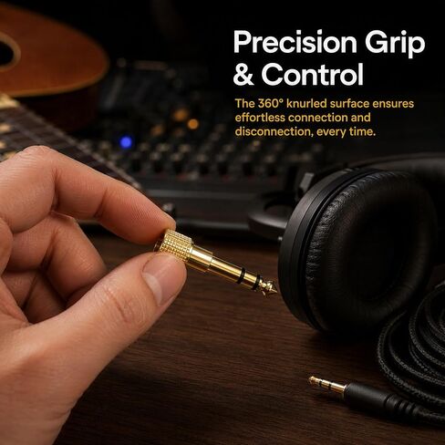 1/4 to 3.5mm Adapter, 6.35mm to 3.5mm Audio Jack Adapter, 4 Pack in Saudi Arabia