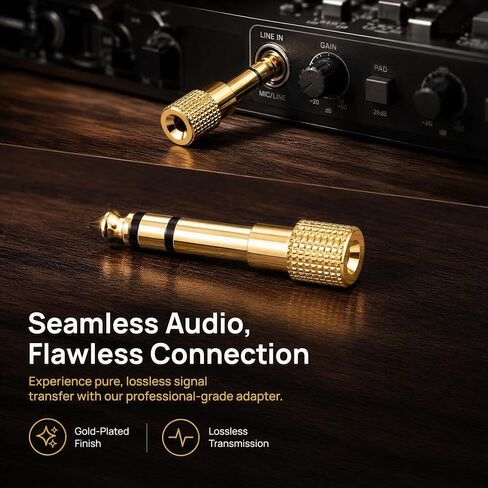 1/4 to 3.5mm Adapter, 6.35mm to 3.5mm Audio Jack Adapter, 4 Pack in Saudi Arabia