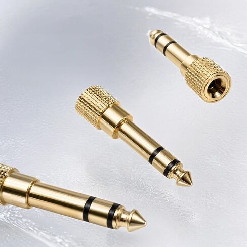 1/4 to 3.5mm Adapter, 6.35mm to 3.5mm Audio Jack Adapter, 4 Pack in Saudi Arabia