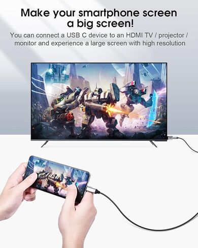 ELUTENG USB C to HDMI Adapter (Not USB to HDMI) Female to Male Converter in Saudi Arabia