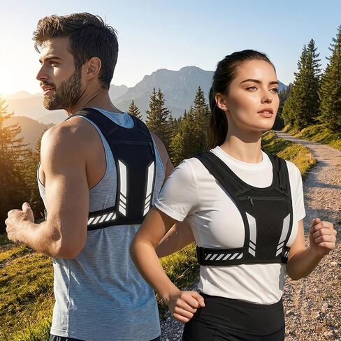 Mesh Reflective Running Vest with Phone Storage Chest Pack & Hydration Pocket for Runners in Saudi Arabia