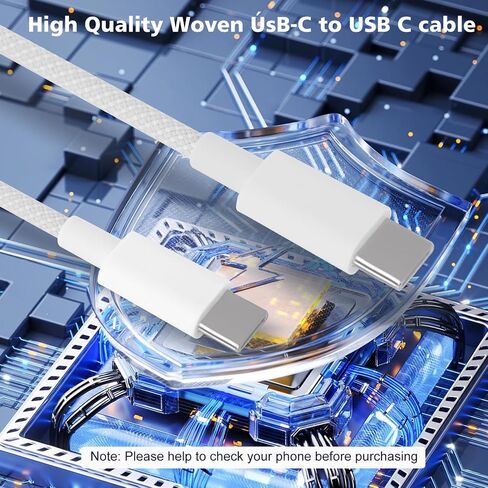 USB C to USBC Cable 10/10ft, Long 10 feet and 10 Foot iPhone Charger Cable Fast Charging Power Cord for Apple iPhone air 17 16 15 Pro max/Plus/for iPad Pro/Min, Type C to USB-C Charger in Saudi Arabia