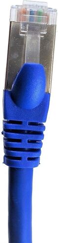 MICRO CONNECTORS 14 Feet CAT7 SFTP Double Shielded RJ45 Snagless Ethernet 26AWG Cable - Blue (E11-014BL) in Saudi Arabia