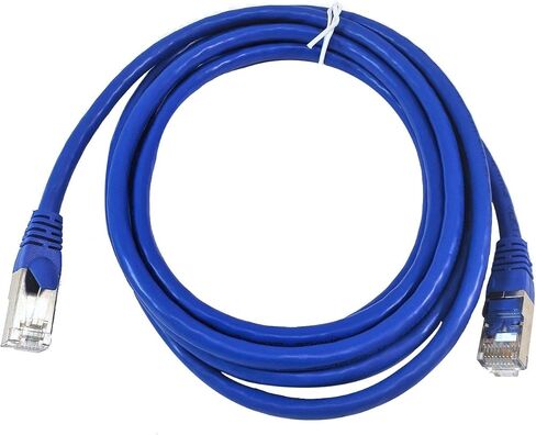 MICRO CONNECTORS 14 Feet CAT7 SFTP Double Shielded RJ45 Snagless Ethernet 26AWG Cable - Blue (E11-014BL) in Saudi Arabia