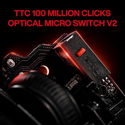 Angry miao AM Infinity Wireless Gaming Mouse, 49g Magnesium-Aluminum, PAW3950 30K DPI, 8K Polling, Anti-Double Click Optical-Micro Switches, Hot-Swap Battery, Tri-Mode RGB Programmable Mouse for FPS in Kuwait
