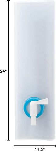 ust 10L Roll-Up Collapsible Water Carrier with Wooden Handles and BPA Free, Transparent Construction for Drinking, Bathing, Camping, Hiking and Outdoor Survival in Kuwait